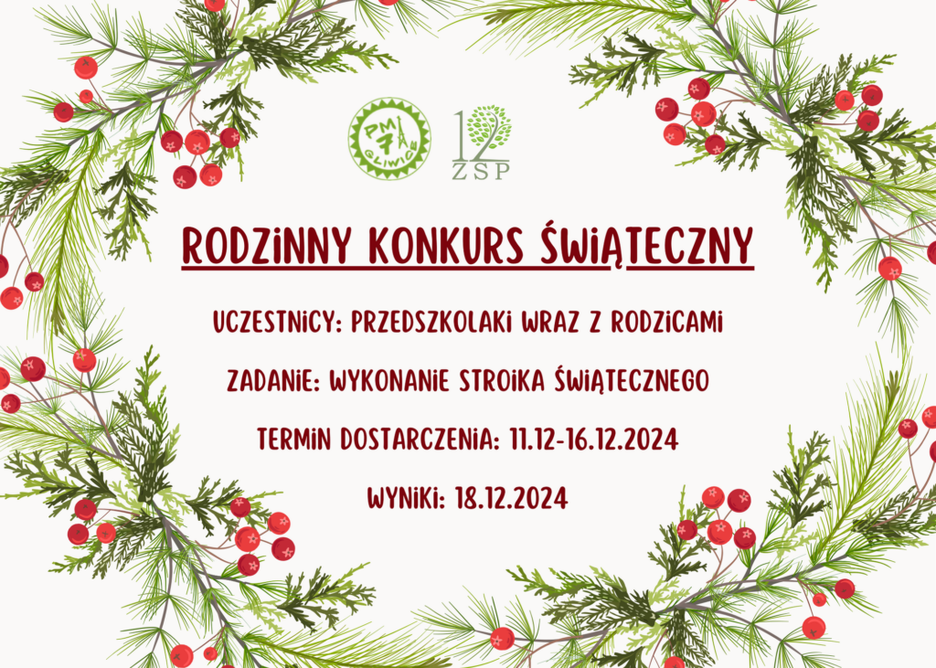 Rodzinny konkurs świąteczny na stworzenia wianka świątecznego