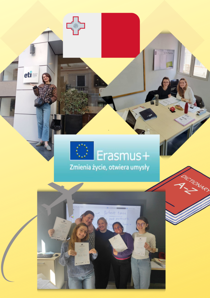 Realizacja Projektu Erasmus+ “Nowoczesna szkoła w nowoczesnej Europie” “Kurs językowy – kurs języka angielskiego”