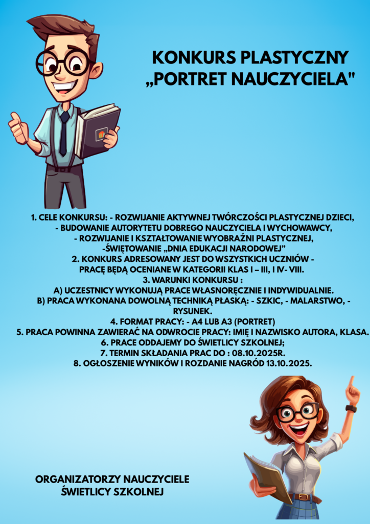 Konkurs plastyczny “Portret nauczyciela”