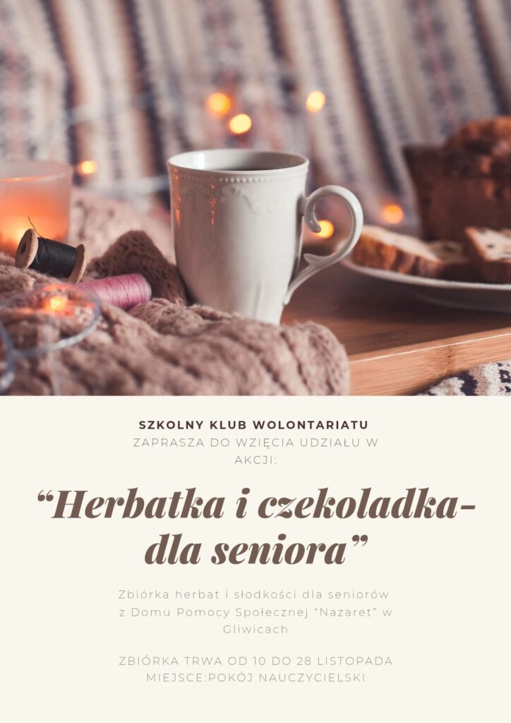 Herbatka i czekoladka dla Seniora Herbatka i czekoladka dla Seniora