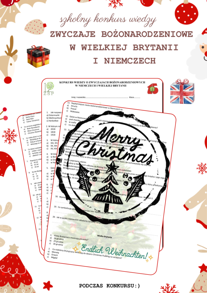 Uroczyste rozdanie nagród za udział w świątecznym konkursie językowym o ZWYCZAJACH