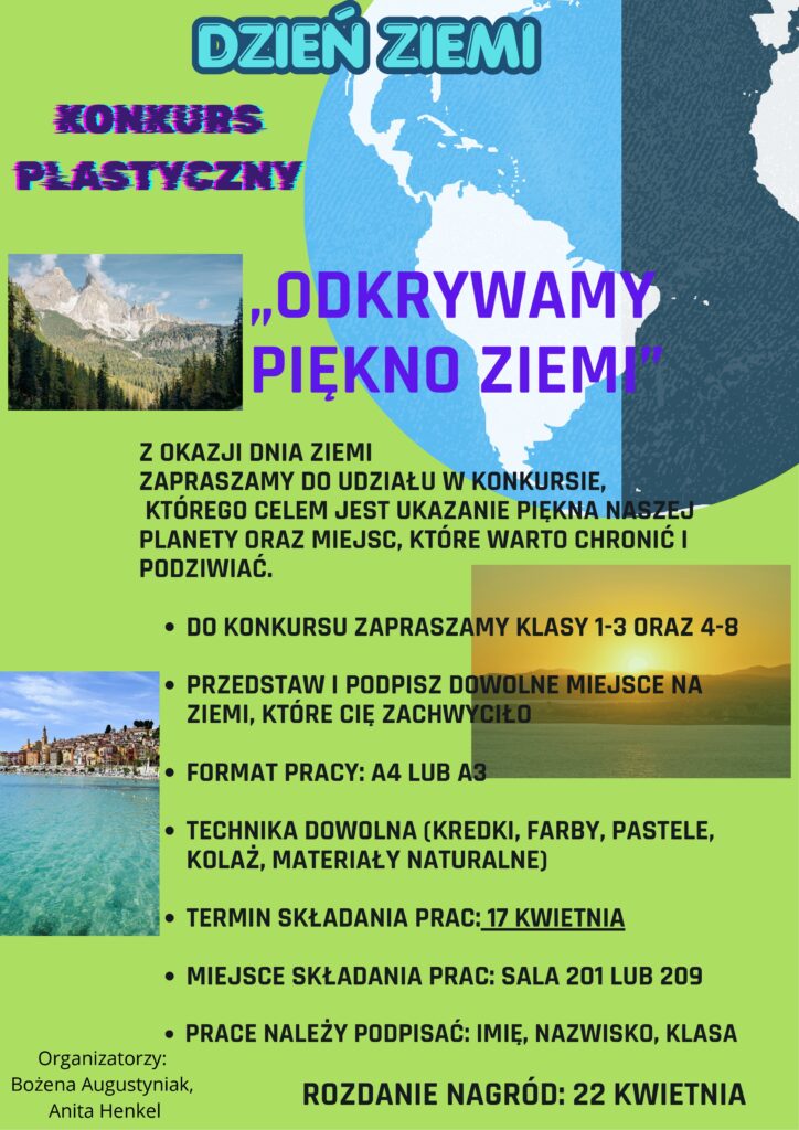 konkurs z okazji Dnia Ziemi