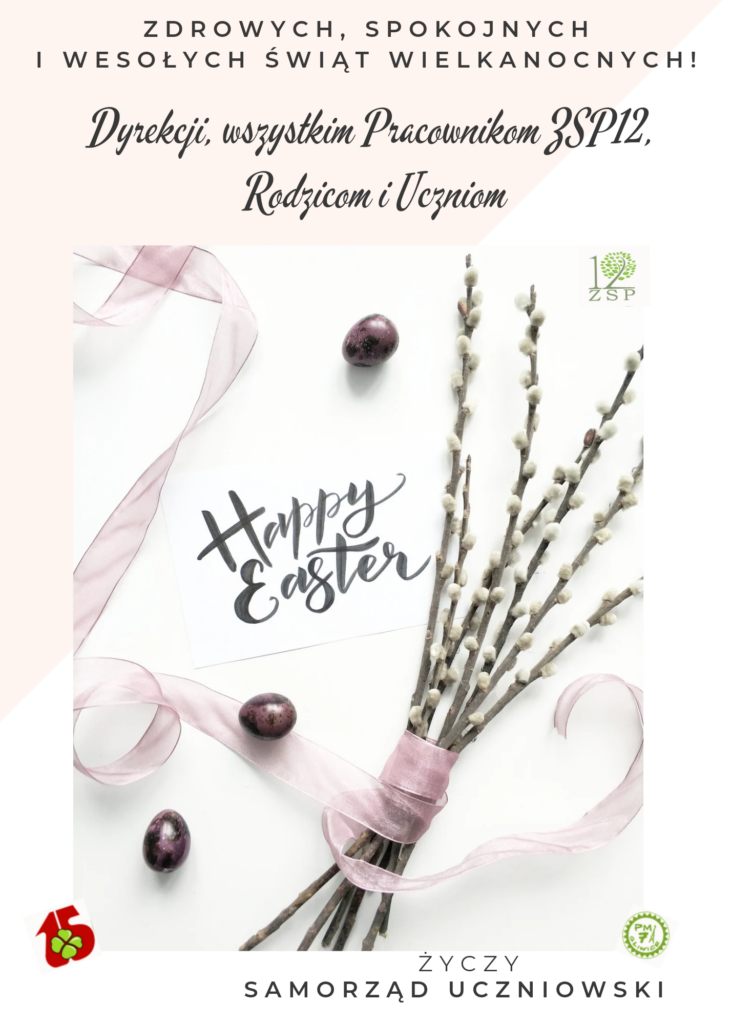 🐰 Zdrowych, spokojnych, pełnych radości i odpoczynku Świąt Wielkanocnych życzy Samorząd Uczniowski 🐰