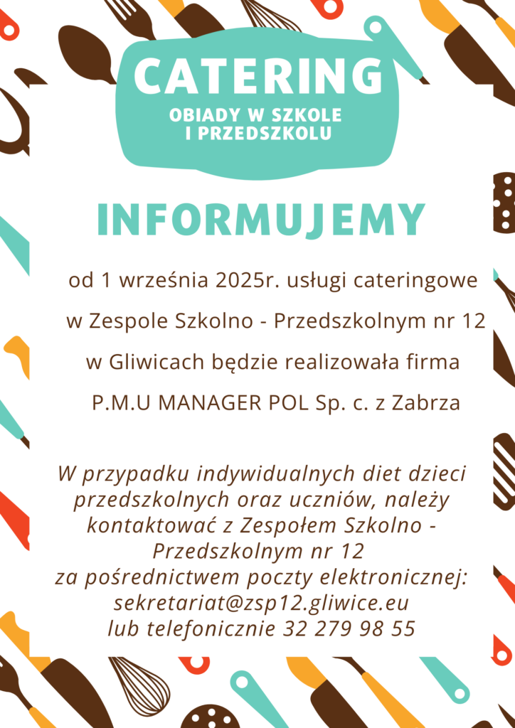 Żywienie w ZSP12 od września 2025r.