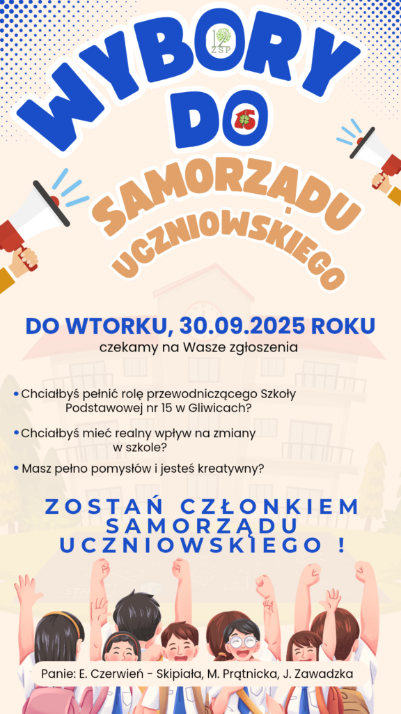 Serdecznie zapraszamy do kandydowania do Samorządu Uczniowskiego!
